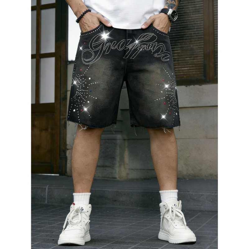 Amerikanische Streetwear Herre – Shorts Denim Frayed Bewertung und Preis