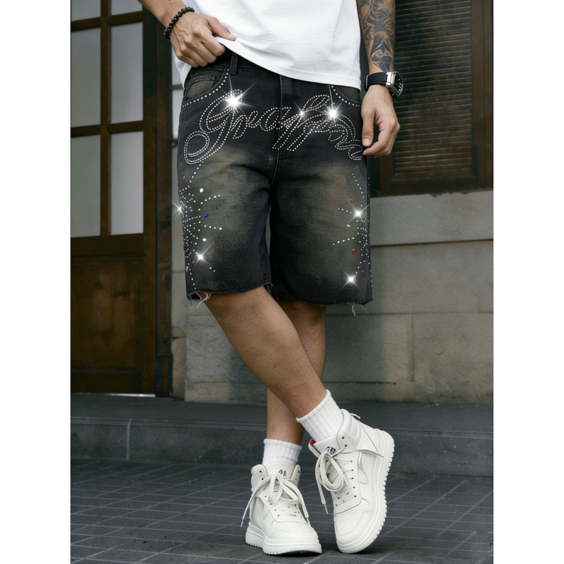Amerikanische Streetwear Herre – Shorts Denim Frayed Bewertung und Preis