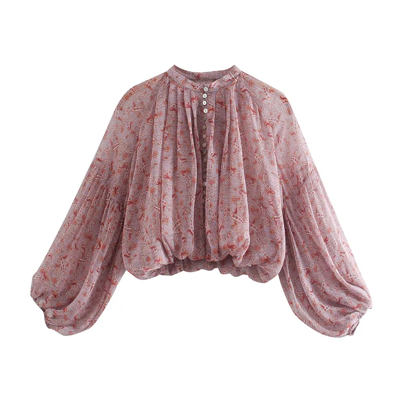 Teelynn Puff Langarm Boho Blus – Romper Floral Print Bewertung und Preis