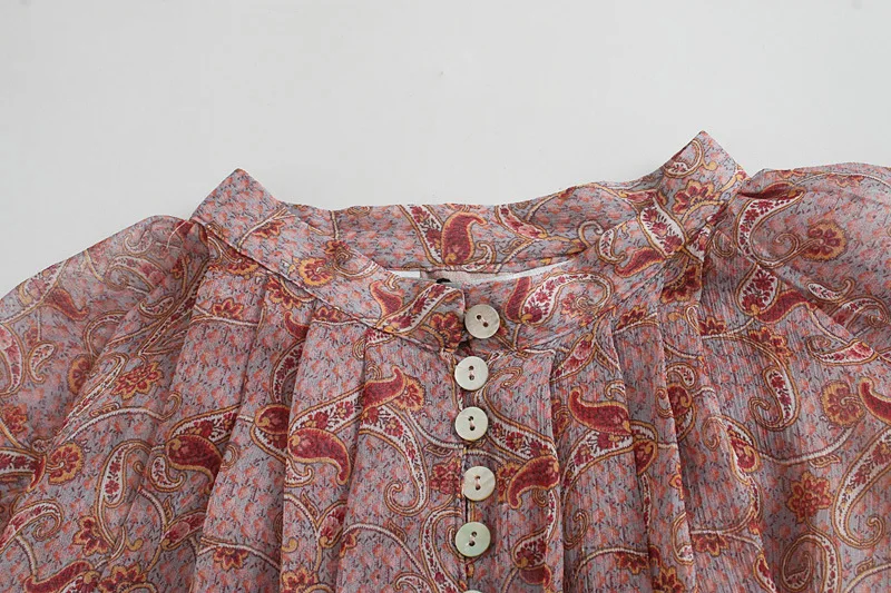 Teelynn Puff Langarm Boho Blus – Romper Floral Print Bewertung und Preis