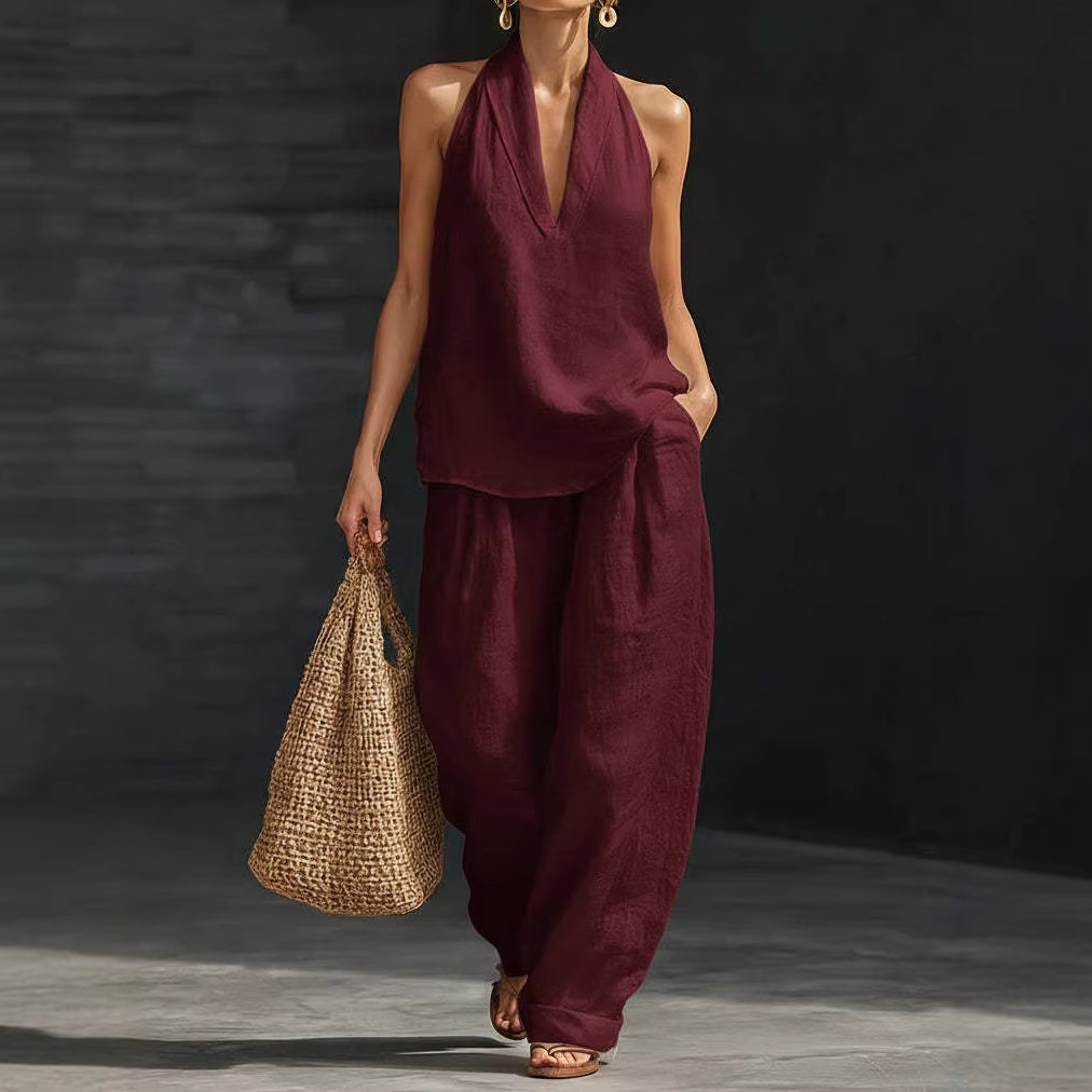 Sommerliches Retro-Set aus Bau – Linen Pant Wide Bewertung und Preis