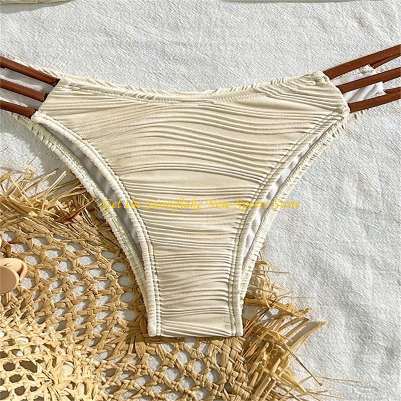 E56D Geraffter Bandeau-Badeanz – Swimsuit Bikini Ruched Bewertung und Preis